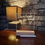 Anubhav Janni LED Drawing Board with Wood Base  Glowing Acrylic Message  Art Board with 6 Pens Perfect for Creative Room Décor Illuminated Messages  and Festival Gifts ( pack of 1 ) - Image 6