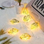 Anubhav Janni Leaf Light for Decoration - 14 LED 14ft Golden Metal String Light for Home Decorations Aesthetic Room Decor Lights Decorative Lights Led Lights for Decoration ( pack of 1 ) - Image 9