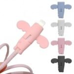 Anubhav Janni Wings Cable Protector for Lightning Cute Protective Silicon Cover Angel Data Charging Anti-Break Cord Saver Silicone Styling USB Sleeves Anti-fold Durable Charger ( pack of 4 )