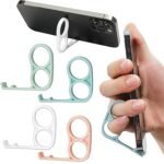Anubhav Janni Flexible Finger Ring Phone Holder Portable Artifact Multi-Function Stand No Need to Paste & Suitable for Any Size Smartphone Tabletop Grip Mobile Hand Back Great Selfie ( pack of 4 )