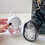 Anubhav Janni Mini Transparent Travel Cable Organizer Storage Bag - Compact for Data Cables Headphones More Cord and Charger with Hook Waterproof PVC Earphones USB Small Port ( pack of 1 ) - Image 2
