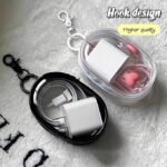 Anubhav Janni Mini Transparent Travel Cable Organizer Storage Bag - Compact for Data Cables Headphones More Cord and Charger with Hook Waterproof PVC Earphones USB Small Port ( pack of 1 ) - Image 7