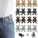 Anubhav Janni Cute Bear Snap Buckles Adorable and Functional Accessories Teddy Shape Design Detachable Jeans Button Adjustable Pins Waist Tightener Clip for Women Men (Pack of 2) - Image 8
