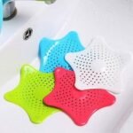 Anubhav Janni Silicone Star Shape Sink Filter Shower Drain Hair Catcher Anti-Clogging Floor Bathroom Accessories Shaped Strainer Hole Clog Filter- Kitchen ( pack of 4 )