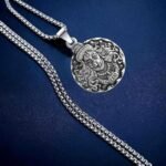Anubhav Janni Hanuman Pendant With Chain For Men Women Stainless Steel Locket Necklace Spiritual Devotional Jewelry Silver Plated Chain with chain hanuman pendant  ( pack of 2 ) - Image 3