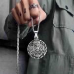 Anubhav Janni Hanuman Pendant With Chain For Men Women Stainless Steel Locket Necklace Spiritual Devotional Jewelry Silver Plated Chain with chain hanuman pendant  ( pack of 2 ) - Image 5