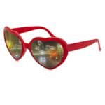Anubhav Janni Heart Sunglasses Effect Diffraction Glasses Festival Party Rave Light Accessories See Hearts Shaped Special Holiday Lights for Parties Bars Weddings Concerts ( pack of 1 )