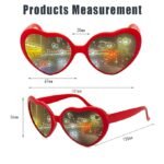Anubhav Janni Heart Sunglasses Effect Diffraction Glasses Festival Party Rave Light Accessories See Hearts Shaped Special Holiday Lights for Parties Bars Weddings Concerts ( pack of 1 ) - Image 3