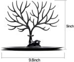 Anubhav Janni Deer Tree Plastic Jewelry Case Earrings Organizer Hook Stand Display Holder and Organizer Black Plastic Deer Antlers Creative Sika Tray Style Jewellery ( pack of 1 ) - Image 8