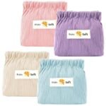 Anubhav Janni Mini Elastic Storage Bag Handbags for Women Makeup Corduroy Envelope Cosmetics Self Closing Pouch Pocket Cosmetic Bag Elastic Aesthetic Organizer Bag ( pack of 1 )