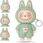 Anubhav Janni Labubu Face Changing Keychain Cartoon Character ABS Toy Key Holder Unisex Keychain for Bags Cars Gifts Cute Action Figure Kids Adults Premium Multi Theme Men Women ( pack of 1 ) - Image 3