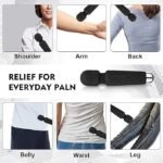 Anubhav Janni Personal Body Massager Wand With 28 Vibration Modes Rechargeable Full Pain Relief For Neck Back Legs Shoulders Waterproof Handheld Massage Device ( pack of 1 ) - Image 6