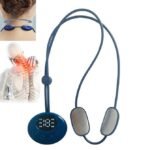 Anubhav Janni Electric Neck Massager Machine for Cervical Pain Relief Massage Rechargeable Wireless Pulse Heat Therapy with Level Body Back Machines ( pack of 1 )
