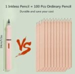 Anubhav Janni Inkless Pencil With Erasable Everlasting Writing Eternal Replacement Pencils Nibs Eraser Reusable Unlimited Student Artist Infinite Magic with Eraser (Pack Of 6 Pcs) - Image 8