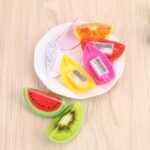 Anubhav Janni Creative Fruit Designer Mini Plastic Sharpener Arpit Mart ABS Mix Fruits Pencil Sharpener For Kids Pieces Gifts Shape Girls Stylish Birthday Kanjak School Birthday (Pack Of 3 Pcs) - Image 3