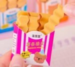 Anubhav Janni French Fries Shape Fancy Erasers Fresh For Girls Boys Adult Perfect School Supplies Office Use College Use Or Party Favors Birthday Return Gift Stationery Gifts (Set Of 6) - Image 4