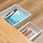 Anubhav Janni Desk Drawer Tray Office Pencil Under Hidden Organizer Self Adhesive White Household Supplies Cleaning Home Organization Storage Boxes Grey Garden Household (Pack Of 1 Pcs) - Image 7