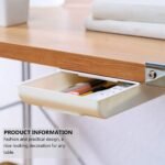 Anubhav Janni Desk Drawer Tray Office Pencil Under Hidden Organizer Self Adhesive White Household Supplies Cleaning Home Organization Storage Boxes Grey Garden Household (Pack Of 1 Pcs) - Image 8