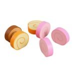 Anubhav Janni Cookie Shape Eraser Cute Swiss Roll Design Erasers Slices Pink Brown Orange Colours Cake Eraser For Kids Best Option Birthday Return Favors Twin Blaze Erasers Kids (Pack Of 3 Pcs)