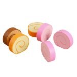 Anubhav Janni Cookie Shape Eraser Cute Swiss Roll Design Erasers Slices Pink Brown Orange Colours Cake Eraser For Kids Best Option Birthday Return Favors Twin Blaze Erasers Kids (Pack Of 3 Pcs)