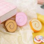 Anubhav Janni Cookie Shape Eraser Cute Swiss Roll Design Erasers Slices Pink Brown Orange Colours Cake Eraser For Kids Best Option Birthday Return Favors Twin Blaze Erasers Kids (Pack Of 3 Pcs) - Image 7