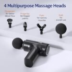 Anubhav Janni Fasical Gun Massage Uplay teck Portable Massager Mini Adjustable Deep Tissue 4 Heads for Relaxing Muscles Relieve Pain Percussion Relief High Torque Motor ( pack of 1 ) - Image 9