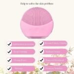 Anubhav Janni Facial Cleansing Brush Device Made with Ultra Hygienic Soft Silicone Waterproof Vibrating Face for Deep Gentle Exfoliating and Inductive Charging Cable Ultrasonic ( pack of 1 ) - Image 3