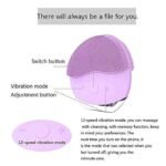Anubhav Janni Facial Cleansing Brush Device Made with Ultra Hygienic Soft Silicone Waterproof Vibrating Face for Deep Gentle Exfoliating and Inductive Charging Cable Ultrasonic ( pack of 1 ) - Image 4