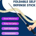 Anubhav Janni Foldable Self Defence Stick Rod Stainless Steel Pointer Compact Magical Stick Extendable Wand With Comfortable Grip Hiking Non Slip Magical Trekking Poles Grip (Pack Of 1 Pcs) - Image 4