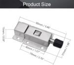 Anubhav Janni Mini Door Spring Lock Stainless Steel Spring Loaded Bolt Lock Automatic Slide Latch With Screws For Gate Window Locks Long Security Hotel Office Home Silver Color (Set Of 1) - Image 3