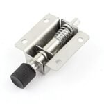 Anubhav Janni Mini Door Spring Lock Stainless Steel Spring Loaded Bolt Lock Automatic Slide Latch With Screws For Gate Window Locks Long Security Hotel Office Home Silver Color (Set Of 1) - Image 4