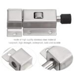 Anubhav Janni Mini Door Spring Lock Stainless Steel Spring Loaded Bolt Lock Automatic Slide Latch With Screws For Gate Window Locks Long Security Hotel Office Home Silver Color (Set Of 1) - Image 5
