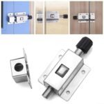 Anubhav Janni Mini Door Spring Lock Stainless Steel Spring Loaded Bolt Lock Automatic Slide Latch With Screws For Gate Window Locks Long Security Hotel Office Home Silver Color (Set Of 1) - Image 8