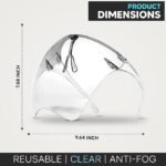 Anubhav Janni New Transparent Face Shield Goggles Clear Glasses Reusable Protective with Frame Anti Fog Lightweight Safety Visor for Men Women Goggle Style Vision Eye (Pack Of 1 Pcs) - Image 4