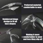 Anubhav Janni New Transparent Face Shield Goggles Clear Glasses Reusable Protective with Frame Anti Fog Lightweight Safety Visor for Men Women Goggle Style Vision Eye (Pack Of 1 Pcs) - Image 7