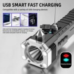 Anubhav Janni Led 3w Torch Light Rechargeable Hammer Flashlight With Glass Breaker Seat Belt Cutter Long Distance Beam Water Resistant Portable Emergency For Home Outdoor L(Pack Of 1 Pcs) - Image 2