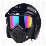 Anubhav Janni Motorcycle Goggle Face Mask mask Anti Scratch UV Protective Mask Bike Riding Goggles With Detachable Adjustable Elastic Strap For Helmet Rainbow Visor With (Pack Of 1 Pcs) - Image 2