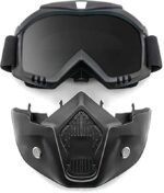 Anubhav Janni Motorcycle Goggle Face Mask mask Anti Scratch UV Protective Mask Bike Riding Goggles With Detachable Adjustable Elastic Strap For Helmet Rainbow Visor With (Pack Of 1 Pcs) - Image 4