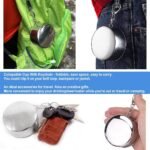 Anubhav Janni Stainless Steel Travling Glass Small Foldable Compact Portable Folding Travel Mug Water Cup with Hanging Chain For Camping Hiking Outdoor Adventures Camping Silver (Pack Of 1 Pcs) - Image 5