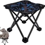 Anubhav Janni Portable Folding Lightweight Outdoor Cloth Stool Mini Camping With Carry Bag Oxford Collapsible Seat Heavy Duty Compact Travel For Camping Fishing Hiking Picnic (Pack Of 1 Pcs)