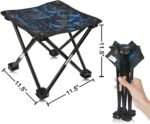 Anubhav Janni Portable Folding Lightweight Outdoor Cloth Stool Mini Camping With Carry Bag Oxford Collapsible Seat Heavy Duty Compact Travel For Camping Fishing Hiking Picnic (Pack Of 1 Pcs) - Image 3