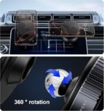 Anubhav Janni K009 Magnetic Phone Holder – 360° Adjustable Car Mount Desk Stand Strong Vacuum Mobile with Suction Cup Universal for Gym Mirrors and Showers Foldable Stand Retractable Wall Use car - Image 5