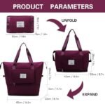 Anubhav Janni Pouch Bag Foldable Travel Bag for Women Men Expandable Large Capacity Waterproof Duffle Handbag with Shoe Compartment Lightweight Multipurpose Luggage Tote Bag (pack of 1) - Image 2