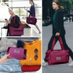 Anubhav Janni Pouch Bag Foldable Travel Bag for Women Men Expandable Large Capacity Waterproof Duffle Handbag with Shoe Compartment Lightweight Multipurpose Luggage Tote Bag (pack of 1) - Image 4