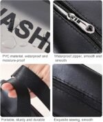 Anubhav Janni Wash Bag Pouch for Travel Kit Toiletry Nylon Cosmetic Make Up Box Brushes Accessories with Handle Large Capacity Translucent Waterproof Storage Organizer (Pack of 3) - Image 8