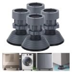 Anubhav Janni Washing Machine Vibration Pads Floor Trays Refrigerator Stand Height Adjustment Feet for Refrigerators Anti-Slip Rubber Washing Rubber (pack of 4)