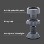 Anubhav Janni Washing Machine Vibration Pads Floor Trays Refrigerator Stand Height Adjustment Feet for Refrigerators Anti-Slip Rubber Washing Rubber (pack of 4) - Image 7