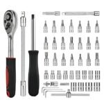 Anubhav Janni 46 In 1 Pcs Tool Kit Screwdriver And Socket Set Multi Purpose Combination Case Precision Set Drive Bit Kit Multi-Purpose Tools Box For Home Set Heavy Duty screw (pack of 1) - Image 6