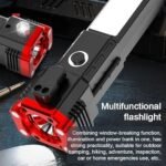 Anubhav Janni 3W Torch Light LED Rechargeable Flashlight Long Distance Beam Range Car Rescue with Hammer Window Glass and Seat Belt Cutter Built Portable Rechargeable High (pack of 1) - Image 5