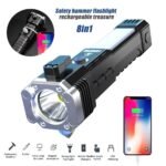 Anubhav Janni 3W Torch Light LED Rechargeable Flashlight Long Distance Beam Range Car Rescue with Hammer Window Glass and Seat Belt Cutter Built Portable Rechargeable High (pack of 1) - Image 8